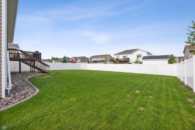 4416 10th St W, Fargo, ND 58078 - fenced backyard featuring a residential view and stairway