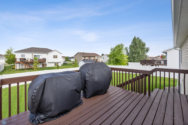 4416 10th St W, Fargo, ND 58078 - deck with a grill and a residential view