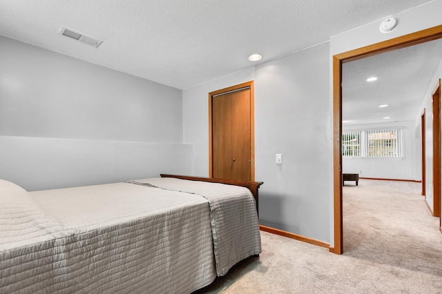 5833 Perry Ave N, Crystal, MN 55429 - bedroom with carpet flooring, recessed lighting, and a textured ceiling