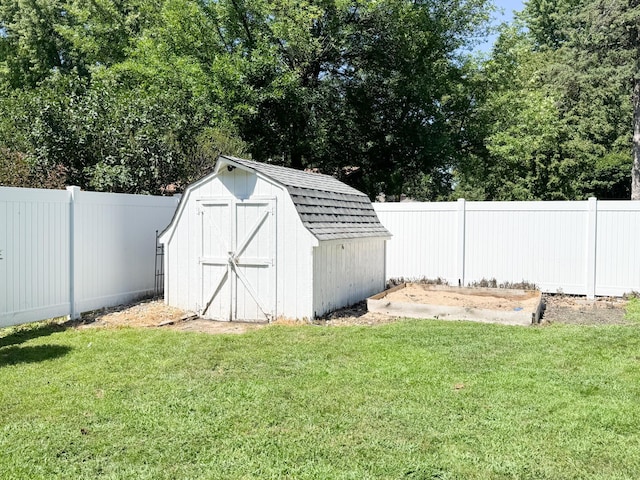 422 Galena St, Worthington, MN 56187 - view of shed with a fenced backyard