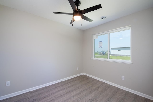 3101 Scotch Ln, Mankato, MN 56001 - spare room featuring wood finished floors and ceiling fan