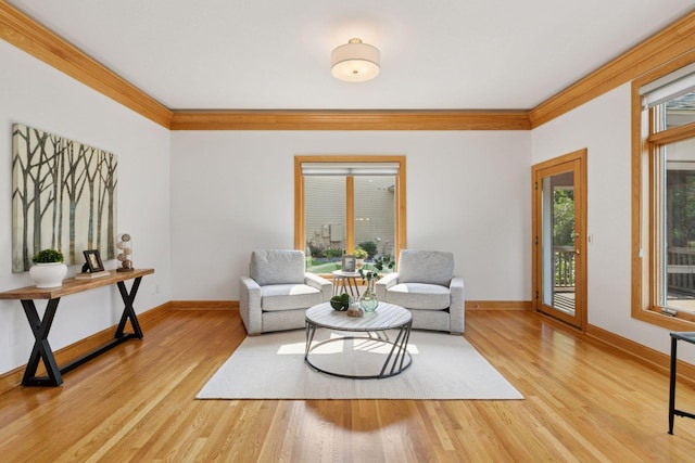4301 Overlook Dr, Bloomington, MN 55437 - living area with light wood finished floors and ornamental molding