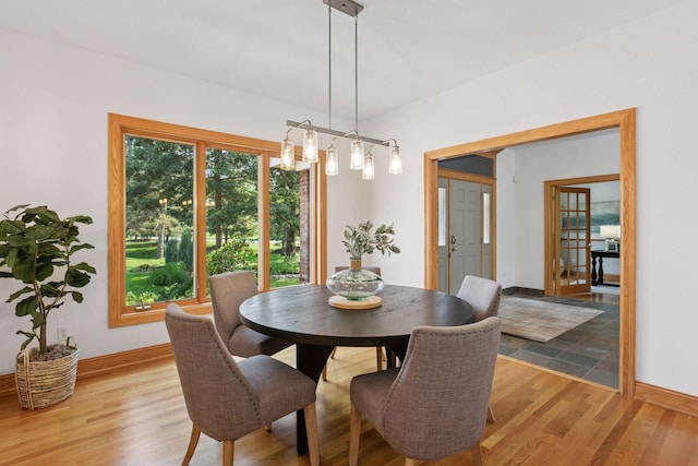 4301 Overlook Dr, Bloomington, MN 55437 - dining area featuring wood finished floors and baseboards