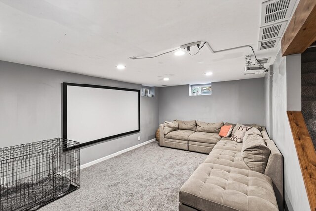 4309 78th Ave N, Brooklyn Park, MN 55443 - home theater with carpet floors and recessed lighting