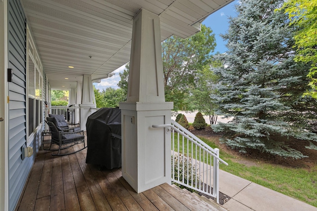 4940 Underwood Ln N Unit 4940B, Plymouth, MN 55442 - wooden porch featuring area for grilling