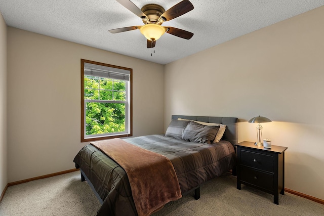 4940 Underwood Ln N Unit 4940B, Plymouth, MN 55442 - bedroom with carpet flooring, a ceiling fan, and a textured ceiling