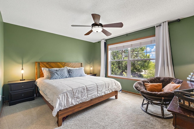 4940 Underwood Ln N Unit 4940B, Plymouth, MN 55442 - carpeted bedroom featuring ceiling fan and a textured ceiling