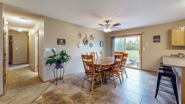 1902 11th Ave NE, Kasson, MN 55944 - dining room with ceiling fan and a textured ceiling
