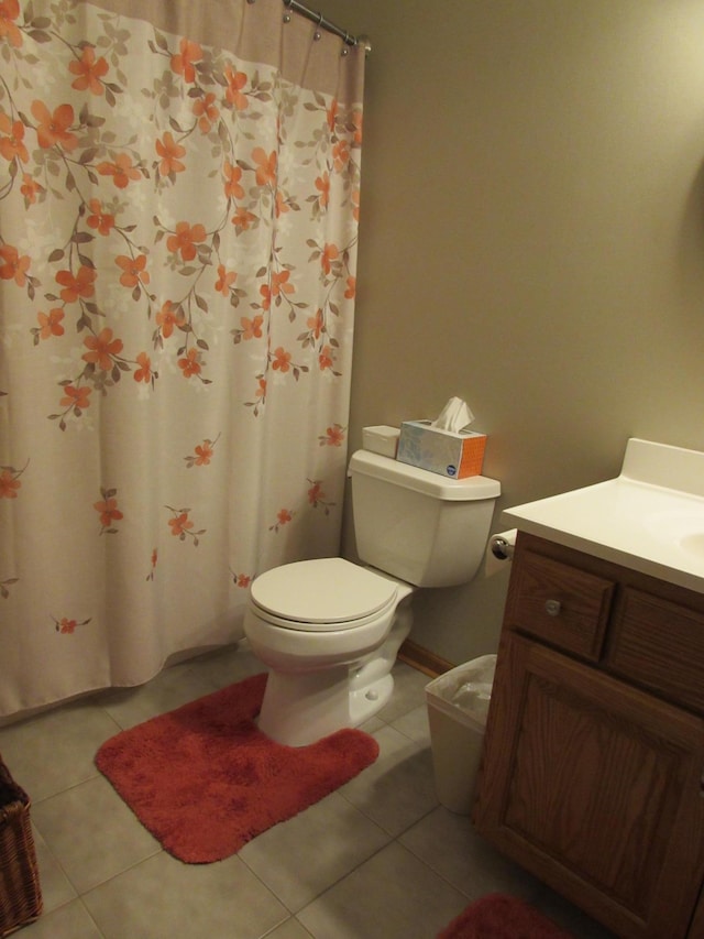 1575 Cornerstone Ln, Owatonna, MN 55060 - full bathroom featuring vanity, tile patterned flooring, and a shower with shower curtain