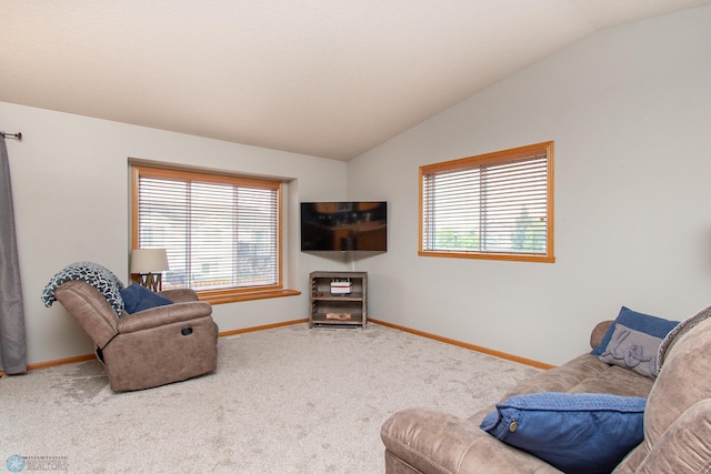 3590 Fillmore St S, Fargo, ND 58104 - living room with lofted ceiling and carpet floors