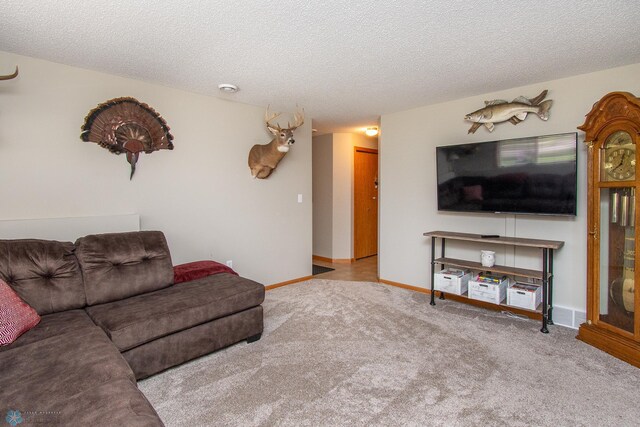 3590 Fillmore St S, Fargo, ND 58104 - living area with carpet and a textured ceiling