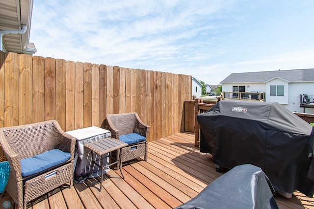 3590 Fillmore St S, Fargo, ND 58104 - wooden deck with area for grilling