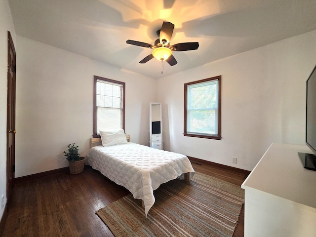 3709 Quail Ave N, Robbinsdale, MN 55422 - bedroom with wood finished floors and ceiling fan