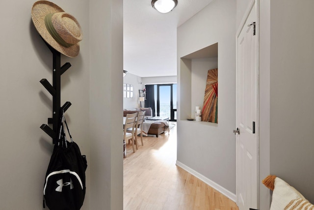 500 Grant St Unit 1105, Minneapolis, MN 55404 - hallway with light wood-style floors