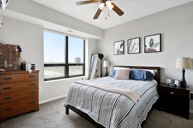 500 Grant St Unit 1105, Minneapolis, MN 55404 - bedroom with carpet flooring and a ceiling fan