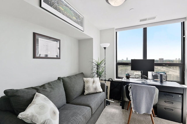 500 Grant St Unit 1105, Minneapolis, MN 55404 - carpeted office featuring floor to ceiling windows