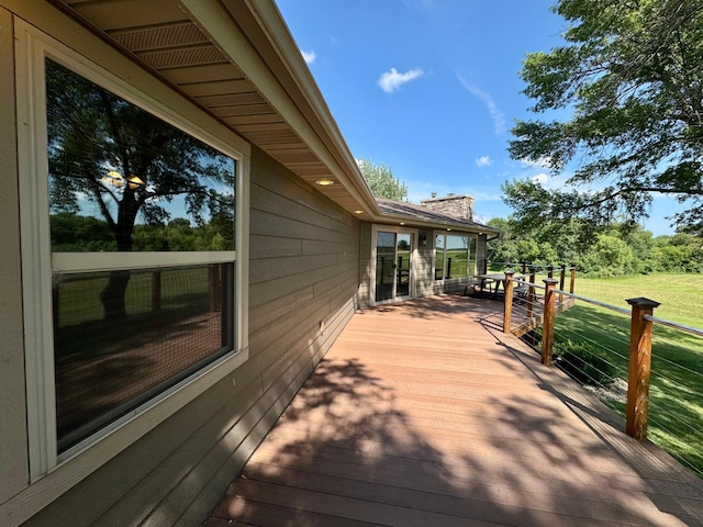 90760 US Highway 71, Christiania Twp, MN 56101 - wooden terrace with a yard