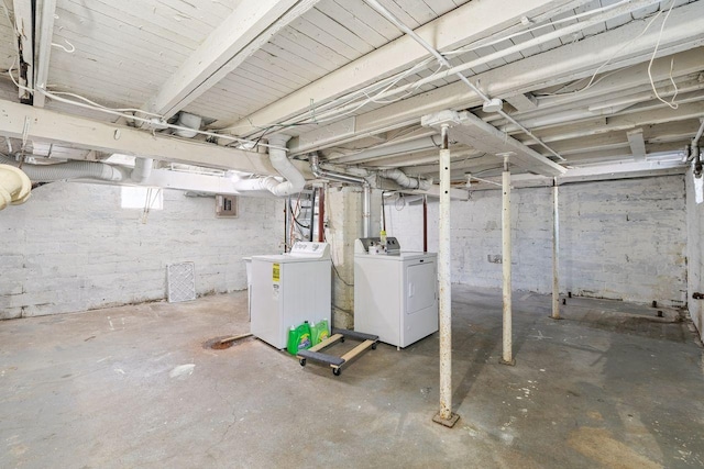 178 Mainzer St, West Saint Paul, MN 55118 - unfinished basement featuring separate washer and dryer