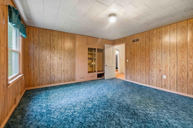 13425 Pillager Dam Rd SW, Sylvan Twp, MN 56473 - carpeted spare room with healthy amount of natural light and wooden walls