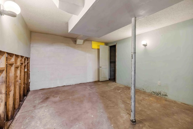 13425 Pillager Dam Rd SW, Sylvan Twp, MN 56473 - unfinished basement with a textured ceiling