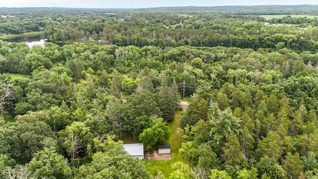13425 Pillager Dam Rd SW, Sylvan Twp, MN 56473 - drone / aerial view of a heavily wooded area and a nearby body of water