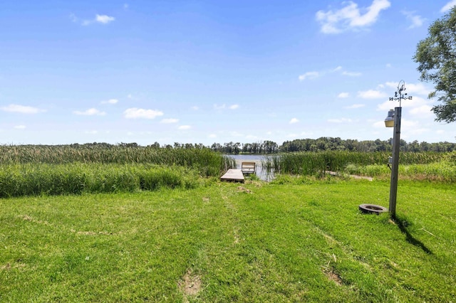 51800 500th St, Menahga, MN 56464 - view of yard featuring a water view and a dock