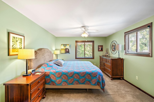 10315 Boundary Creek Ter, Maple Grove, MN 55369 - bedroom with light colored carpet and ceiling fan