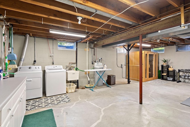 10315 Boundary Creek Ter, Maple Grove, MN 55369 - below grade area with washer and dryer and a water softener