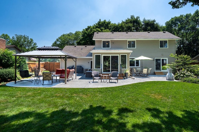 10315 Boundary Creek Ter, Maple Grove, MN 55369 - back of house with a patio, a gazebo, and an outdoor living space