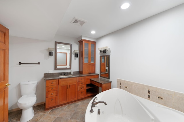 8045 County Road 116, Corcoran, MN 55340 - full bath featuring a bath, vanity, and recessed lighting