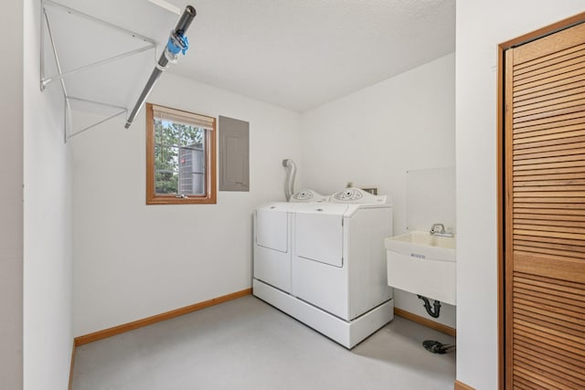24864 Kettle River Blvd, Wyoming, MN 55025 - laundry room featuring washer and clothes dryer and electric panel