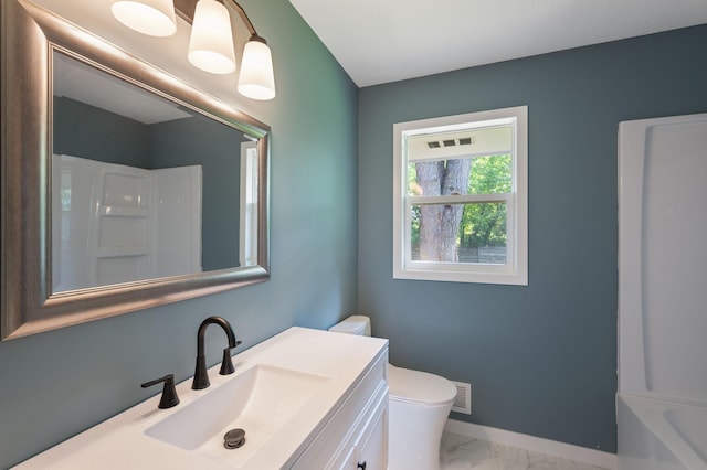 11632 Utah Ave N, Champlin, MN 55316 - full bath with marble look tiles and vanity