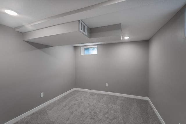 11632 Utah Ave N, Champlin, MN 55316 - below grade area featuring carpet floors and baseboards