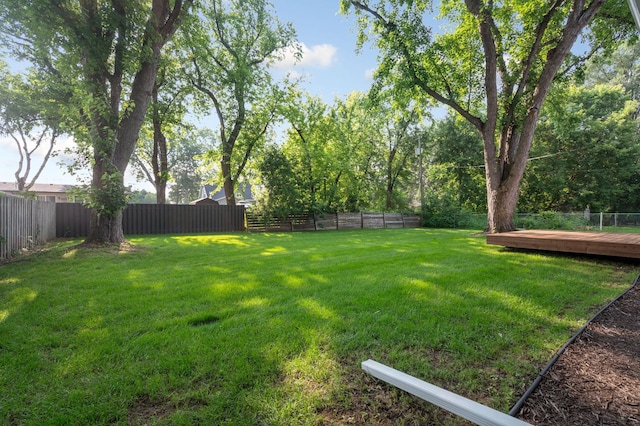 11632 Utah Ave N, Champlin, MN 55316 - fenced backyard featuring a deck