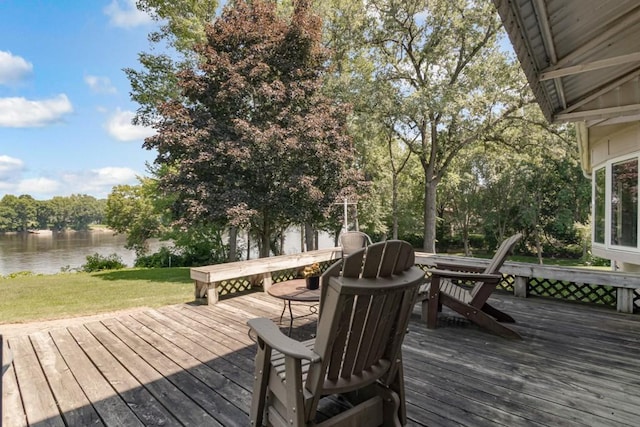 251 Revere Ln N, Champlin, MN 55316 - wooden deck with a water view and a yard