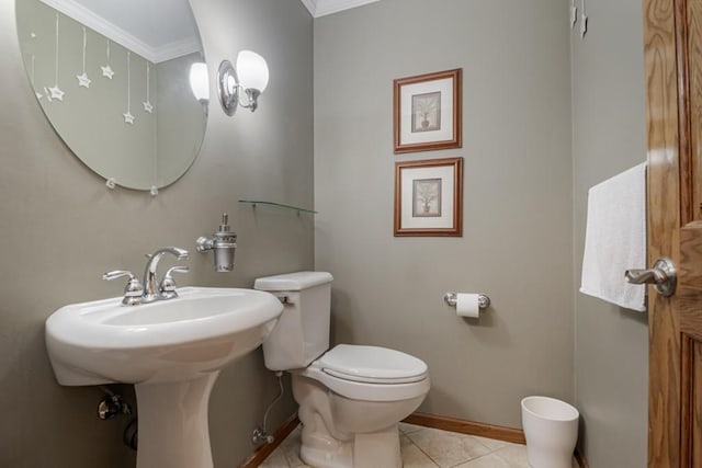 251 Revere Ln N, Champlin, MN 55316 - bathroom featuring crown molding and tile patterned flooring