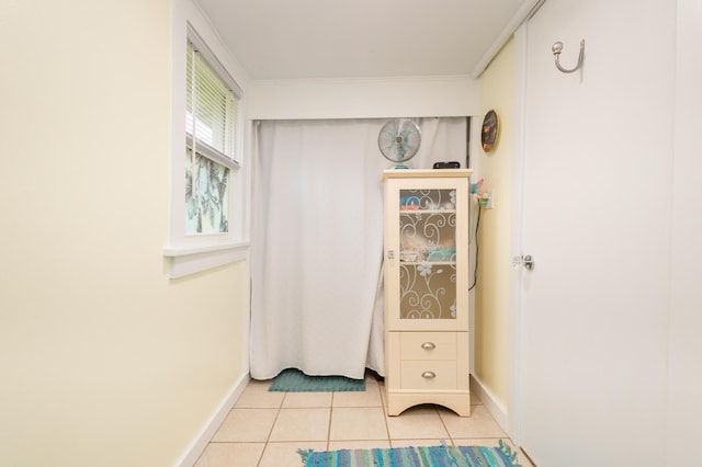 600 1st Ave, Osakis, MN 56360 - interior space with light tile patterned floors and ornamental molding