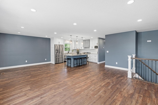 16951 88th Ave N, Maple Grove, MN 55311 - living area featuring recessed lighting and dark wood-type flooring