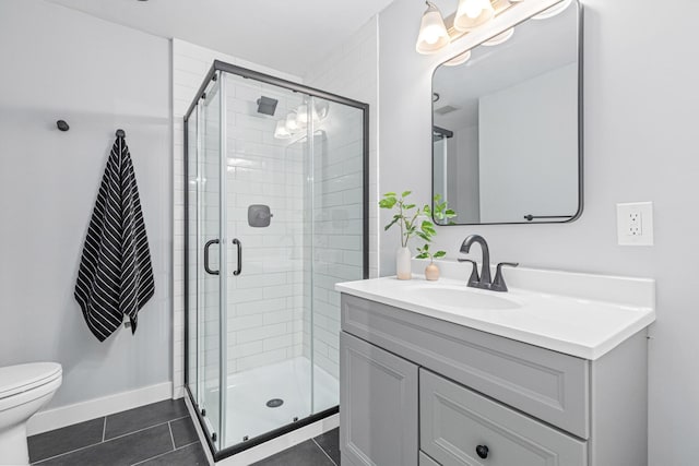 16951 88th Ave N, Maple Grove, MN 55311 - full bath with vanity, a shower stall, and tile patterned floors