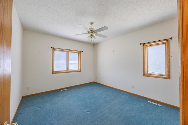 23865 County Rd, Loretto, MN 55357 - unfurnished room featuring carpet floors, a ceiling fan, and a textured ceiling