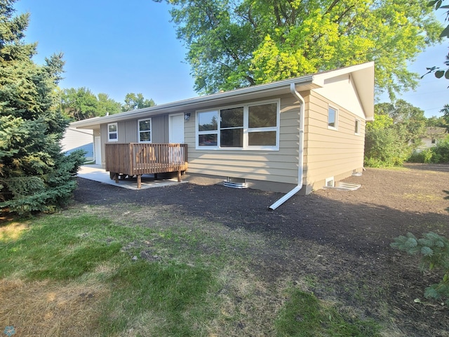 327 Mickey Mouse Ave, Horace, ND 58047 - view of front of home featuring a wooden deck