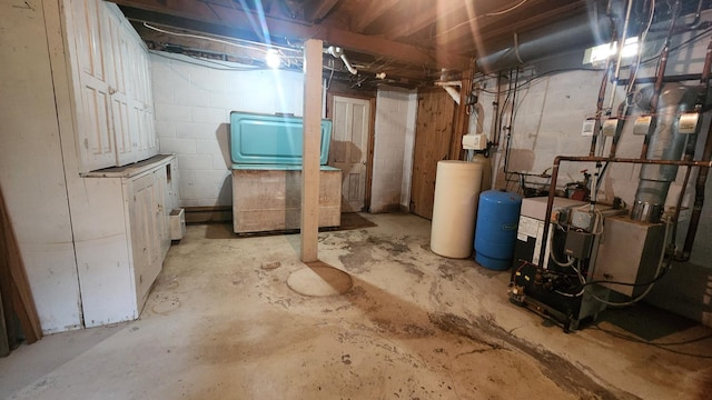 211 2nd St, Hatfield, MN 56164 - unfinished below grade area with a water pressure tank and a water softener