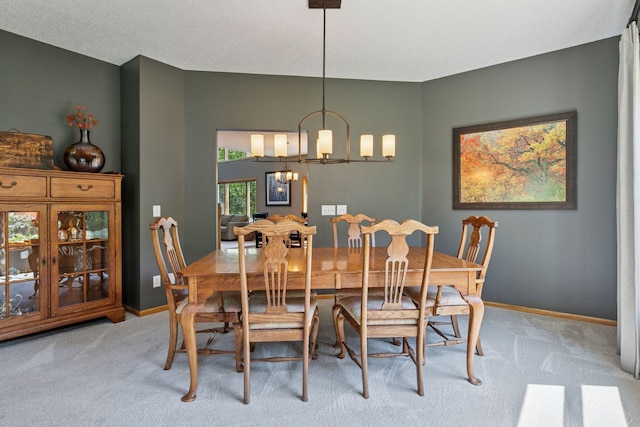 13836 Clare Downs Way, Rosemount, MN 55068 - dining area featuring carpet floors and a chandelier