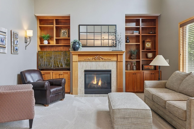 13836 Clare Downs Way, Rosemount, MN 55068 - living area with a fireplace and carpet