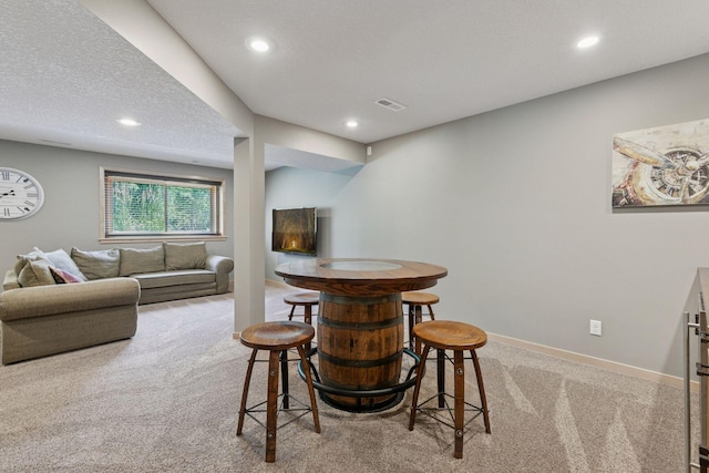 13836 Clare Downs Way, Rosemount, MN 55068 - carpeted dining area featuring recessed lighting and a textured ceiling