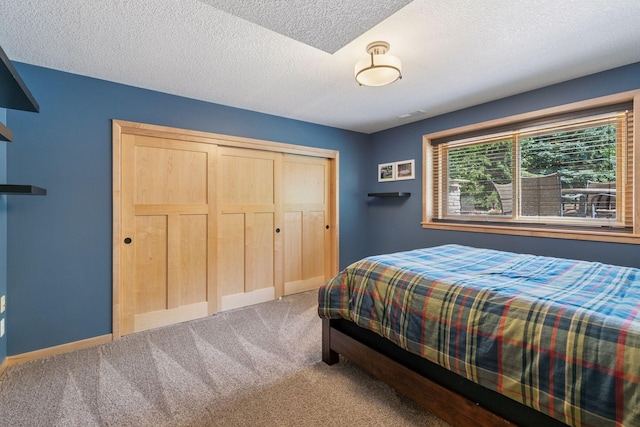 13836 Clare Downs Way, Rosemount, MN 55068 - carpeted bedroom featuring a textured ceiling and a closet