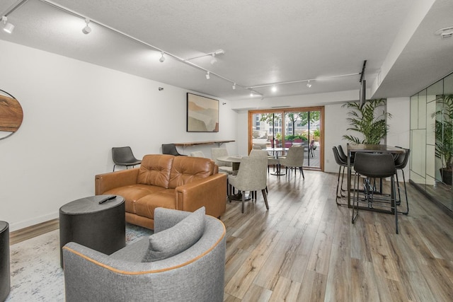 66 9th St E Unit 2315, Saint Paul, MN 55101 - living room with rail lighting and light wood-style floors