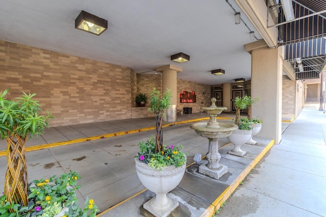66 9th St E Unit 2315, Saint Paul, MN 55101 - community lobby featuring brick wall