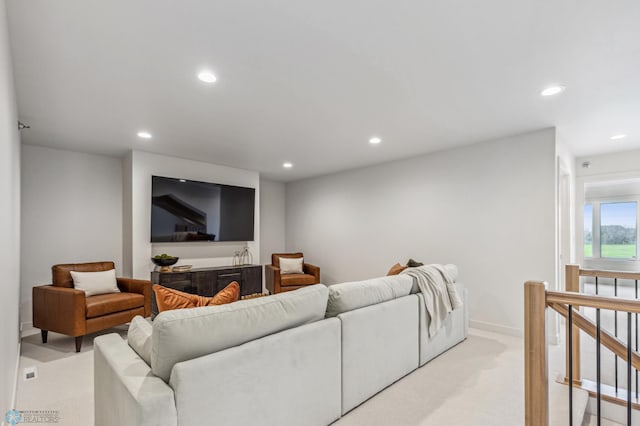 5820 31st St S, Fargo, ND 58104 - living area featuring recessed lighting and light colored carpet