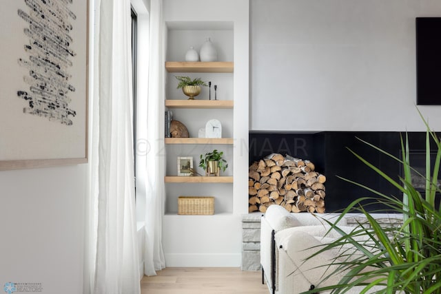 bedroom with light wood-type flooring